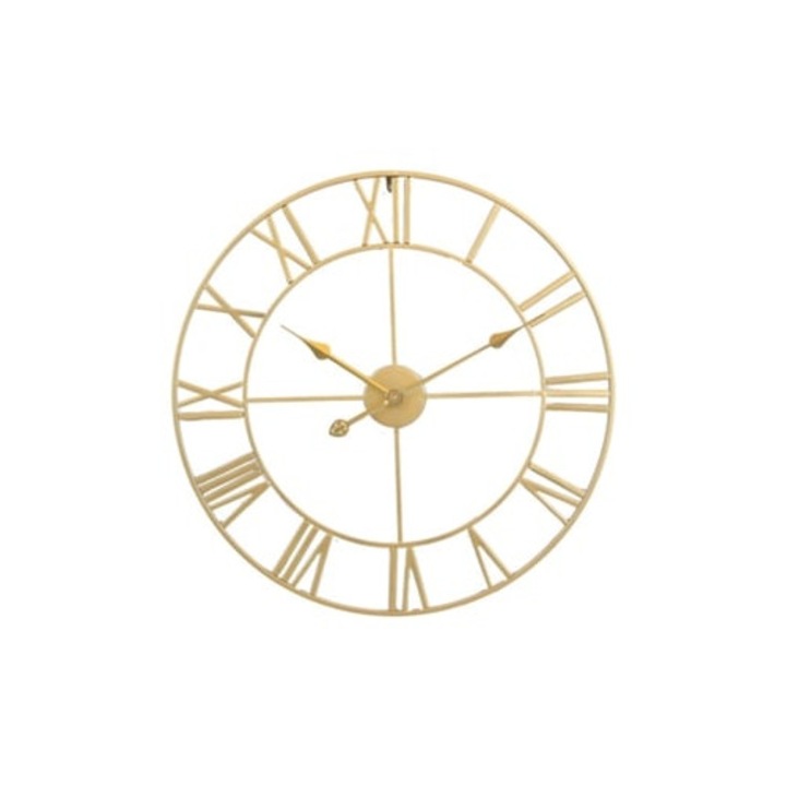 Egyszerű európai dekoratív óra, művészi vas, csendes, többszínű, 30x30cm