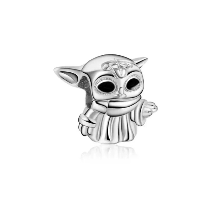 Pandantiv din argint Yoda cu zirconiu cubic, 4, 5mm-5mm, set bijuterii pentru femei