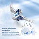 Дамска сребърна гривна GSFRQWH® с регулируема дължина и естествени сини кристали /Сребро