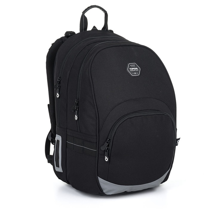 Ghiozdan Black Topgal KIMI 24020, ergonomic, 2 compartimente