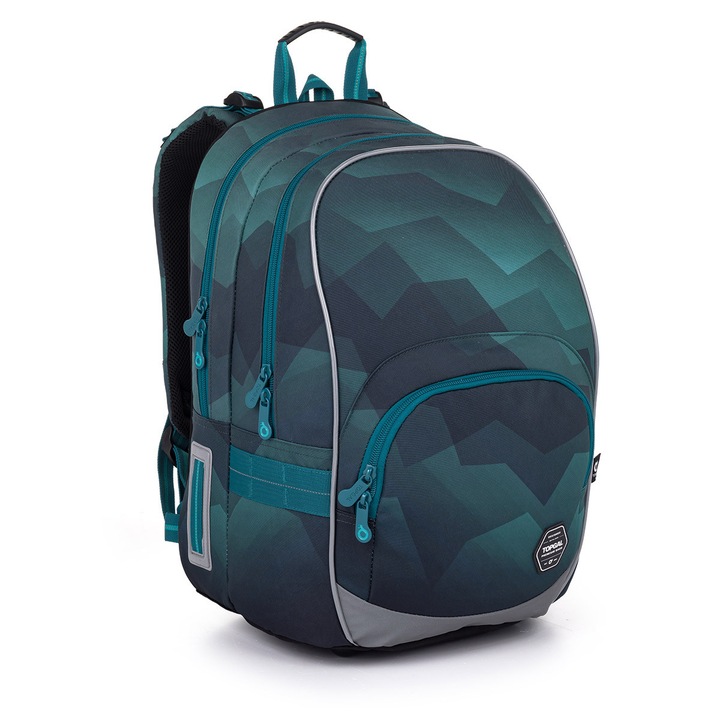 Ghiozdan in Blaugrün mit einem zeitlosen Design Topgal KIMI 25020, ergonomic, 2 compartimente