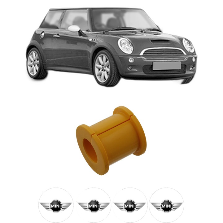 Bucsa bara stabilizatoare Spate Dreapta Stanga MINI MINI (R50, R53) din 2001-2006, Auto, Febi, 4x Stickere auto cu MINI