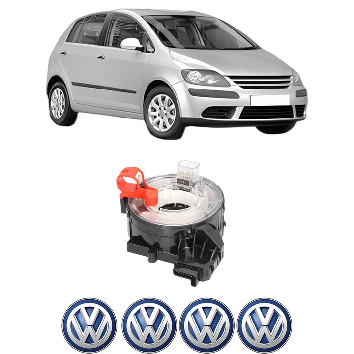 Spirala Airbag Pentru Volan Volkswagen GOLF PLUS V (5M1, 521) din 2004-2013, Auto, 4x Stickere auto cu Volkswagen