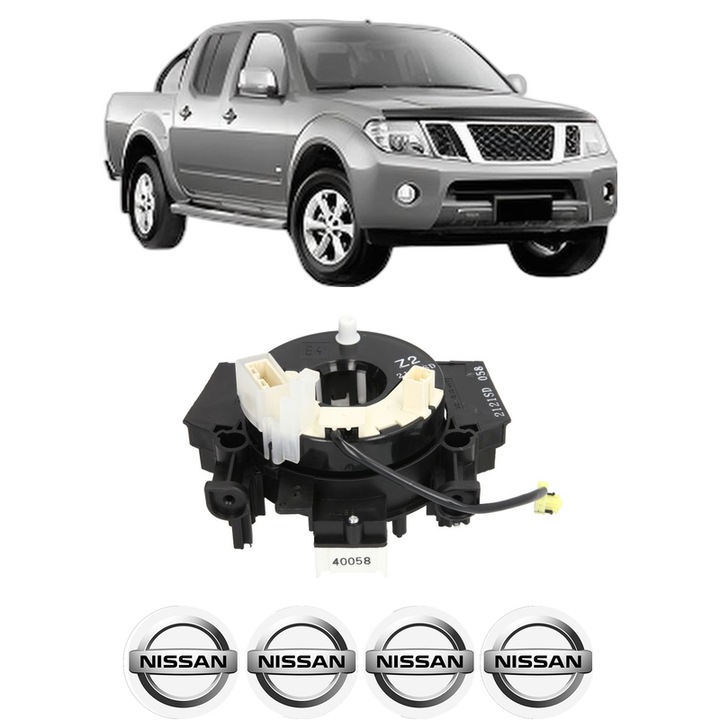 Spirala Airbag Pentru Volan NISSAN NAVARA NP300 (D40) din 2004-2016, Auto, 4x Stickere auto cu NISSAN
