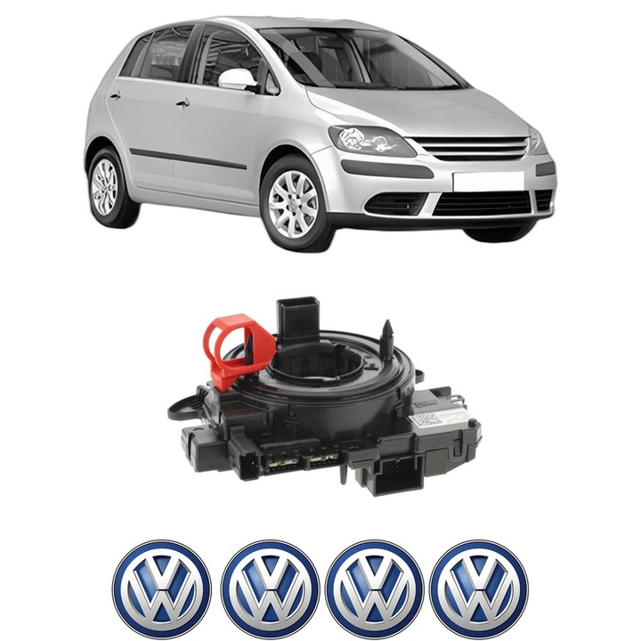 Spirala Airbag Pentru Volan Volkswagen GOLF PLUS V (5M1, 521) din 2004-2013, Auto, 4x Stickere auto cu Volkswagen