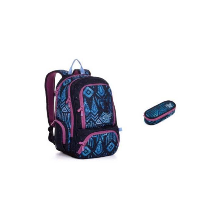 Set ghiozdan școlar TOPGAL 20028, 3 piese, design tematic, multicolor