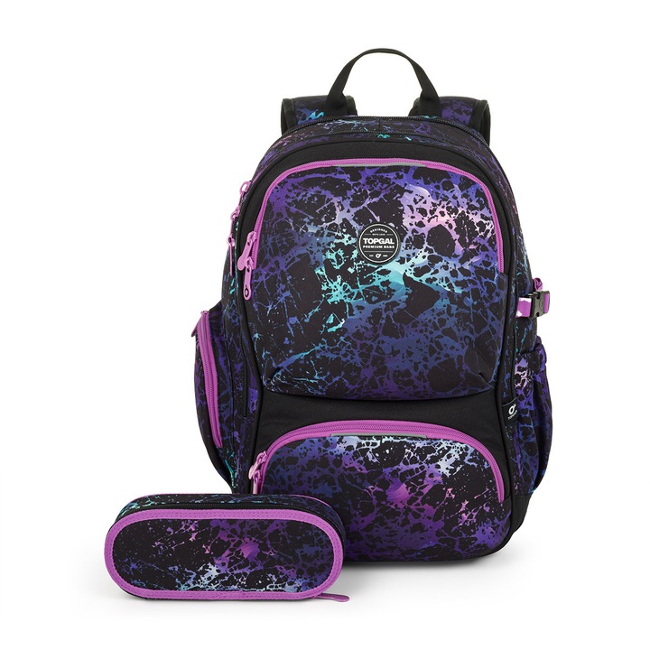 Set ghiozdan școlar TOPGAL, 3 piese, multicolor, design tematic, spate ergonomic