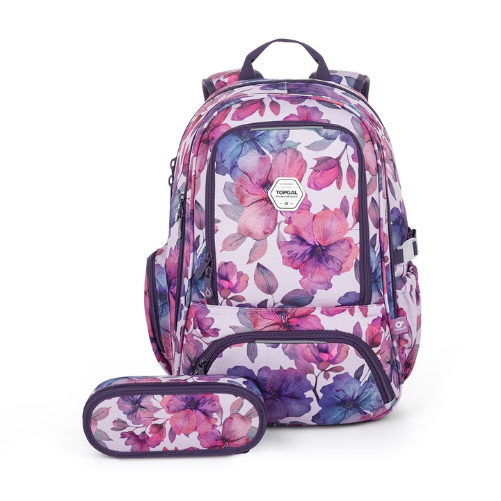Set ghiozdan scolari TOPGAL 25028, 3 piese, multicolor, spate ergonomic