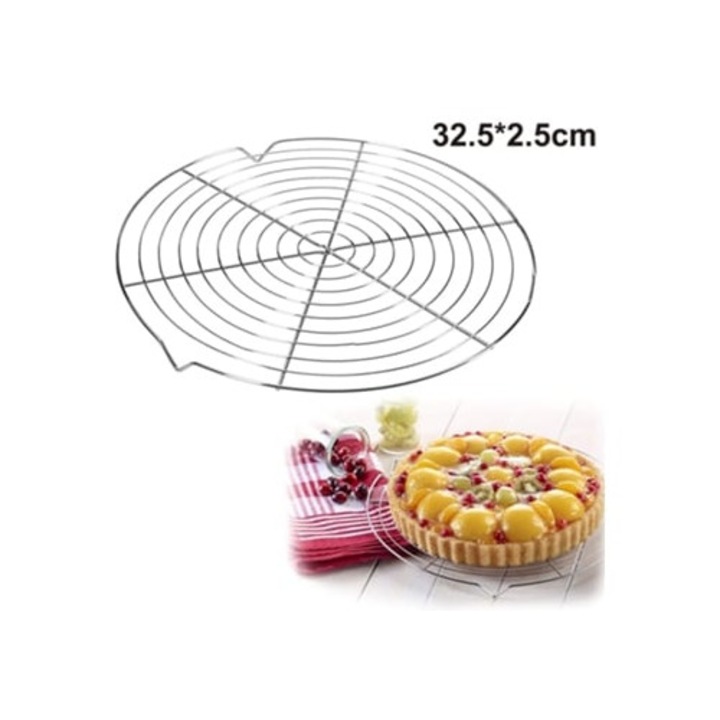 Suport rotund pentru prajituri si paine, 32.5 cm, pentru racire uniforma si rapida