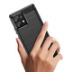 Carcasa Carbon Case Slicone compatibila cu Motorola Edge 40 Pro, Negru