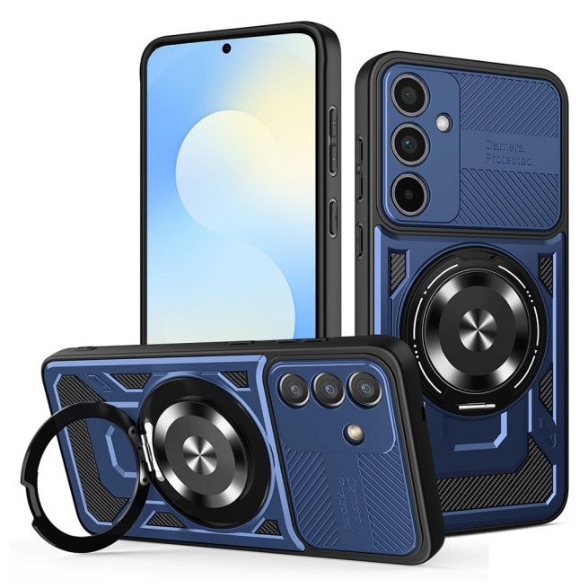 Husa CamProtect Magnetic Pentru Samsung Galaxy S25 FE, Materiale Premium, AntiShock, Blue