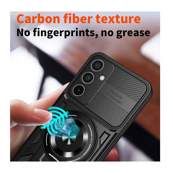 Husa CamProtect Magnetic Pentru Samsung Galaxy S25 FE, Materiale Premium, AntiShock, Gri