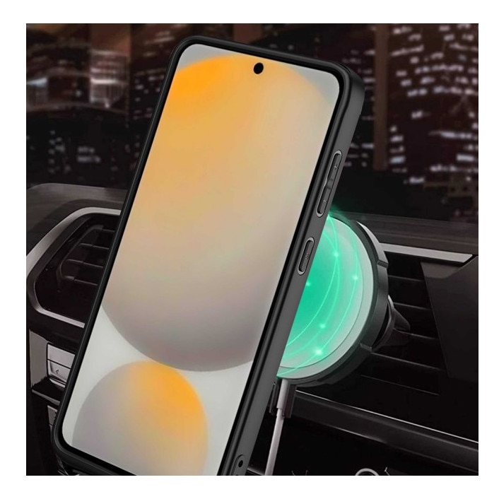 Husa CamProtect Magnetic Pentru Samsung Galaxy S25 FE, Materiale Premium, AntiShock, Gri