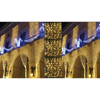 Perdea Luminoasa Exterior Cauciucata, Calitate Premium, 3 m L x 5 m H, lumina calda, interconectabila, protectie maxima IP 65, mii de leduri incluse, instalatii led Craciun/evenimente Perdea Luminoasa Exterior Cauciucata, Calitate Premium, 3 m L x 5 m H, lumina calda, interconectabila, protectie maxima IP 65, mii de leduri incluse, instalatii led Craciun/evenimente
