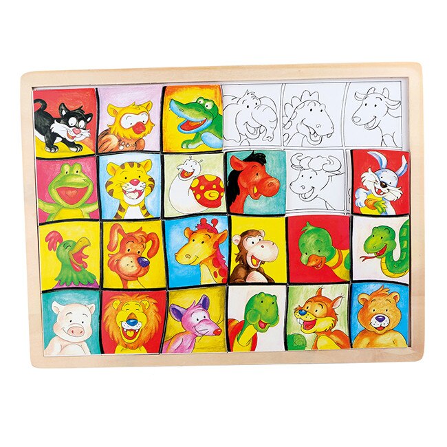 Puzzle lemn Animalute