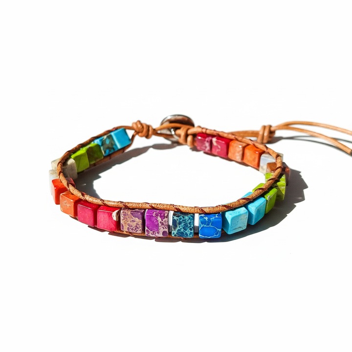 Bratara Energetica 7 Chakre Vindecatoare din Piatra Imparatului