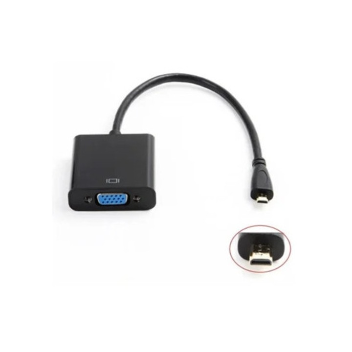 Кабел адаптер Micro HDMI към VGA 1080P