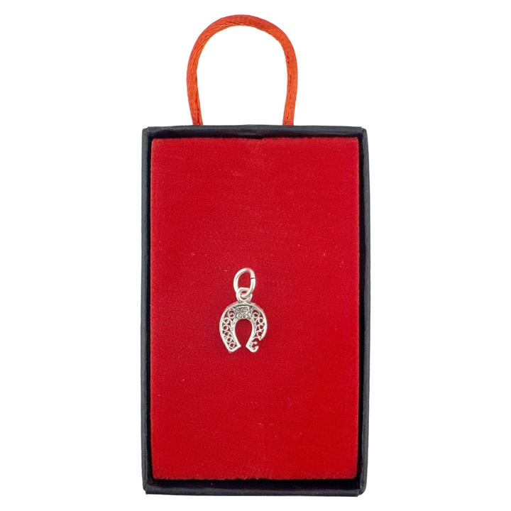 Pandantiv Argint 925, Jolie, pentru Dama, Model Potcoava Filigran, 0.62 gr, Argintiu