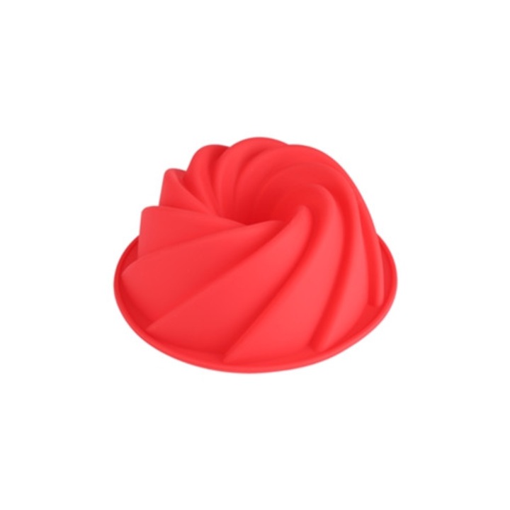 Süteményforma, szilikon, 3D, piros