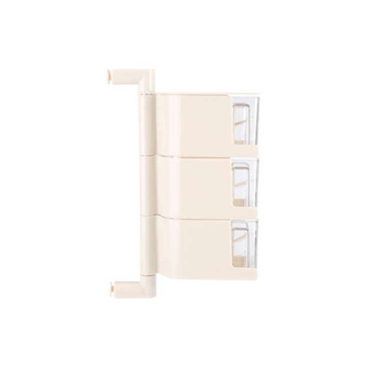 Raft condimente rotativ cu adeziv, bej