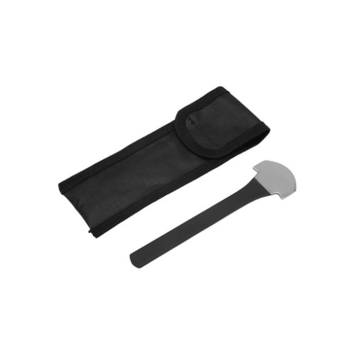 Instrument cu lama din otel cu continut ridicat de mangan pentru bataturi si piele moarta, culoare neagra