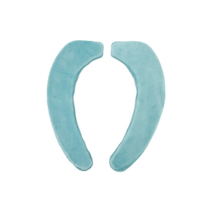 Комплект от 2 броя подгряващи калъфи за тоалетна седалка, фланелен, перящ се, самозалепващ се, мек, удобен