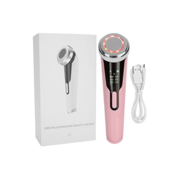 Dispozitiv facial Ems cu terapie cu lumina fotonica pentru curatare si rejuvenare