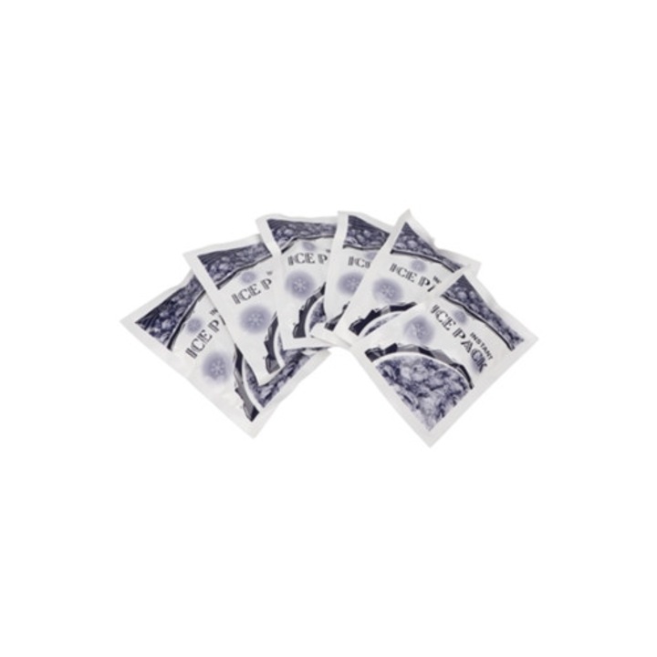 Pachet de 6 pungi de gheata de unica folosinta pentru recuperare sportiva, multicolor