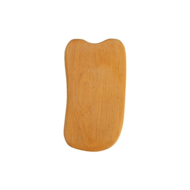 Placa Gua Sha, Ergonomic, portabil, cu prindere confortabila, pentru corp si frumusete, Maro