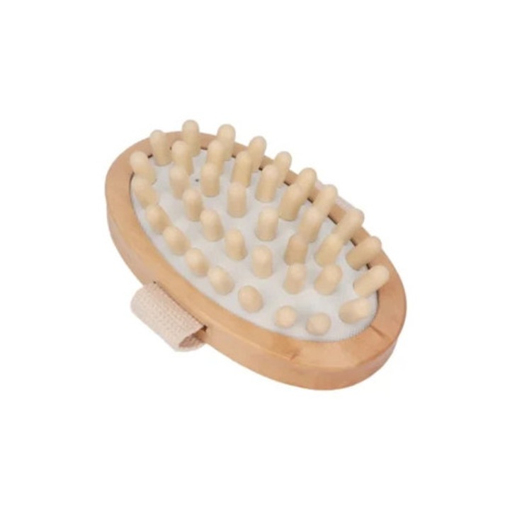 Fából készült masszázskefe légpárnával nyirokelvezetéshez, masszírozó készülék