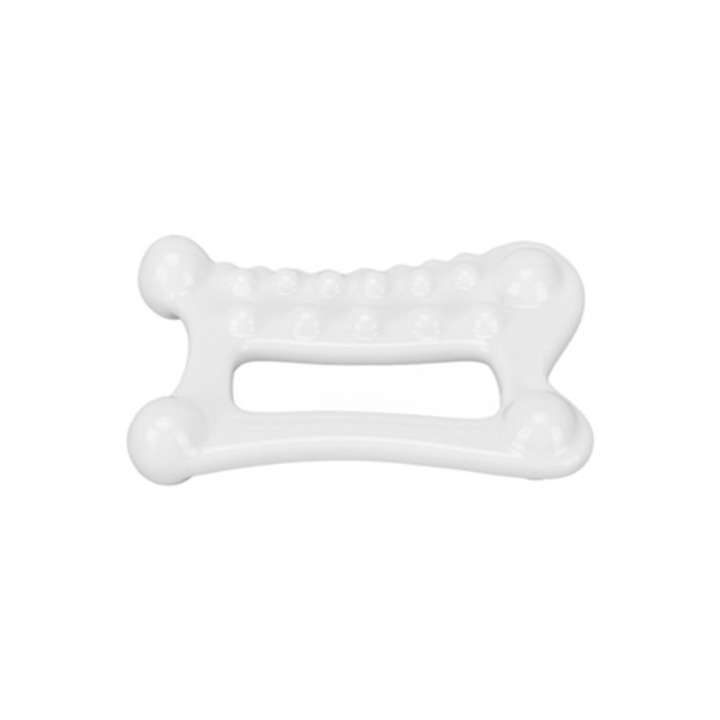 Placa ceramica Gua Sha, Pentru masaj si drenaj limfatic, Alb