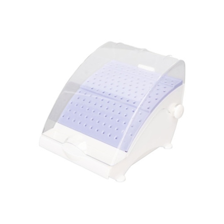 Cutie de curatare pentru burghie dentare 142 gauri, viteza mare, ecologica, rezistenta la praf, mov