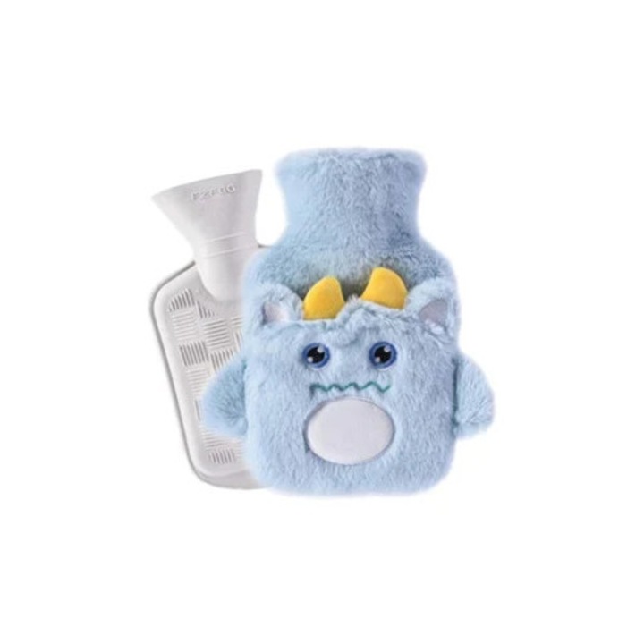 Incalzitor corporal, pentru crampele menstruale, cu husa moale, din cauciuc natural, 1L