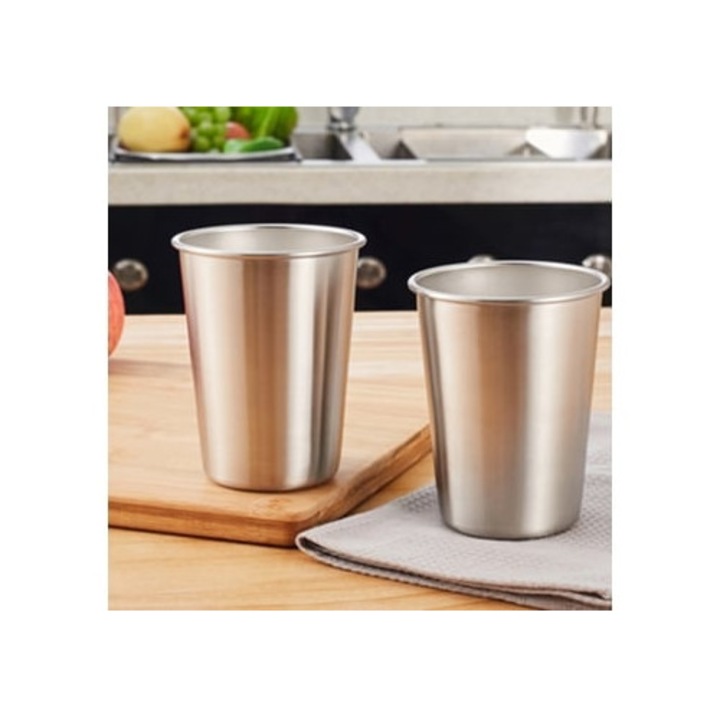 Set de 5 pahare din otel inoxidabil 304 pentru bere si vin, durabile, multicolor