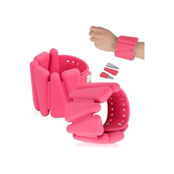 Greutati fitness ajustabile pentru incheieturi si glezne, roz