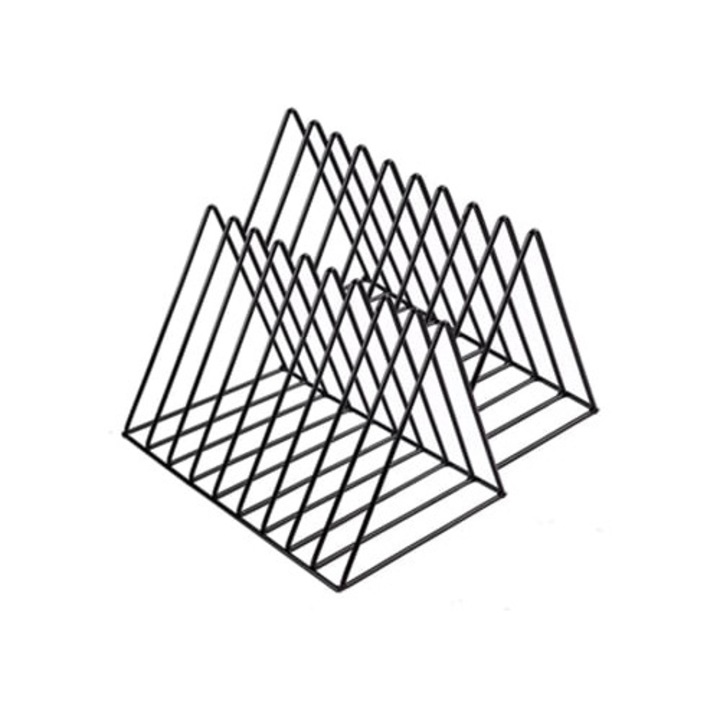 Irodai kelléktartó, háromszög alakú asztali rendszerező, modern design, fém, 30x15x10cm