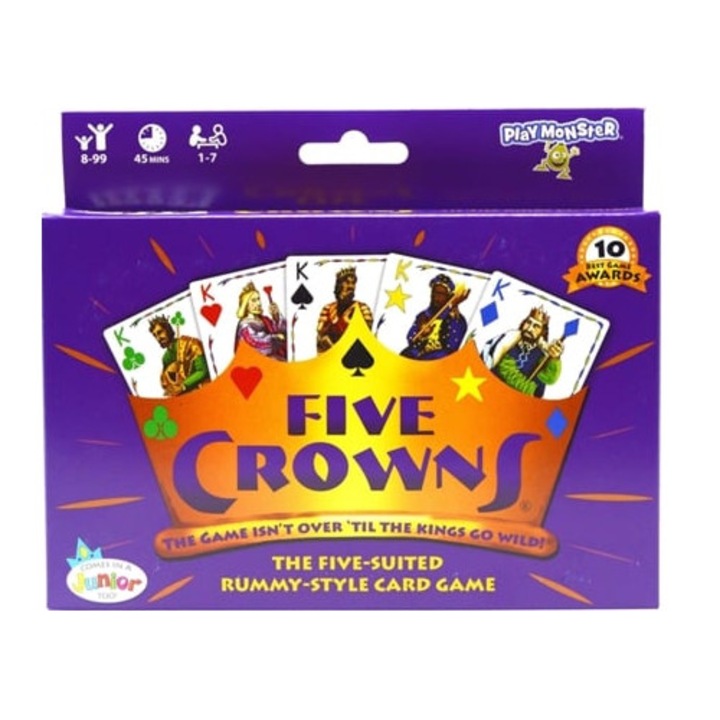 Társasjáték Five Crowns, családi szett, családi szórakozás, kártyajáték