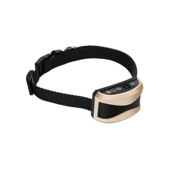 Zgarda electronica anti-latrat, reincarcabila, cu display LCD