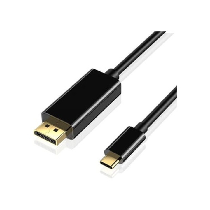 Cablu HW-TC07 USB-C, DisplayPort, 1.8 m, negru