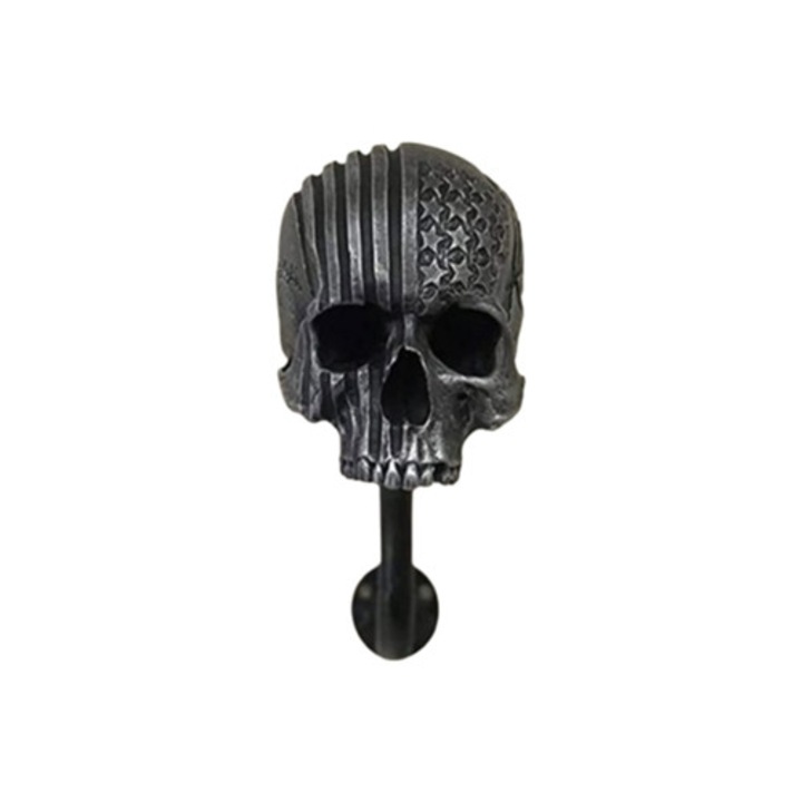 Suport de casca moto gotic, montare pe perete din rasina, detasabil