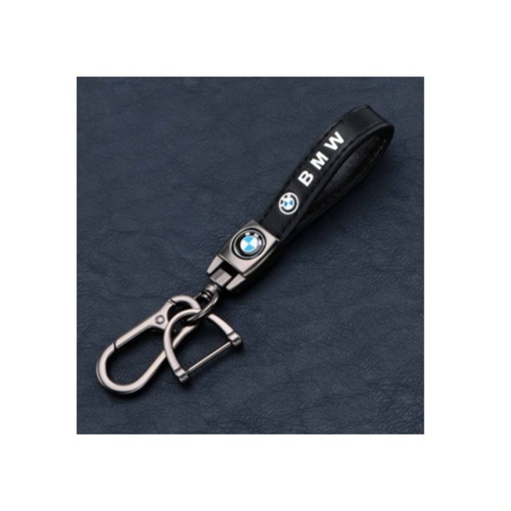 Breloc 360, elegáns valódi bőr, galvanizált ötvözet, szürke, 20x6.8x4cm