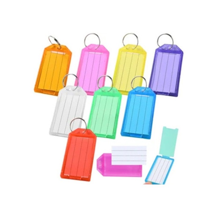 Kulcstartók, többszínű, mérete 13x11.7x0.6cm, azonosító címkekészlet
