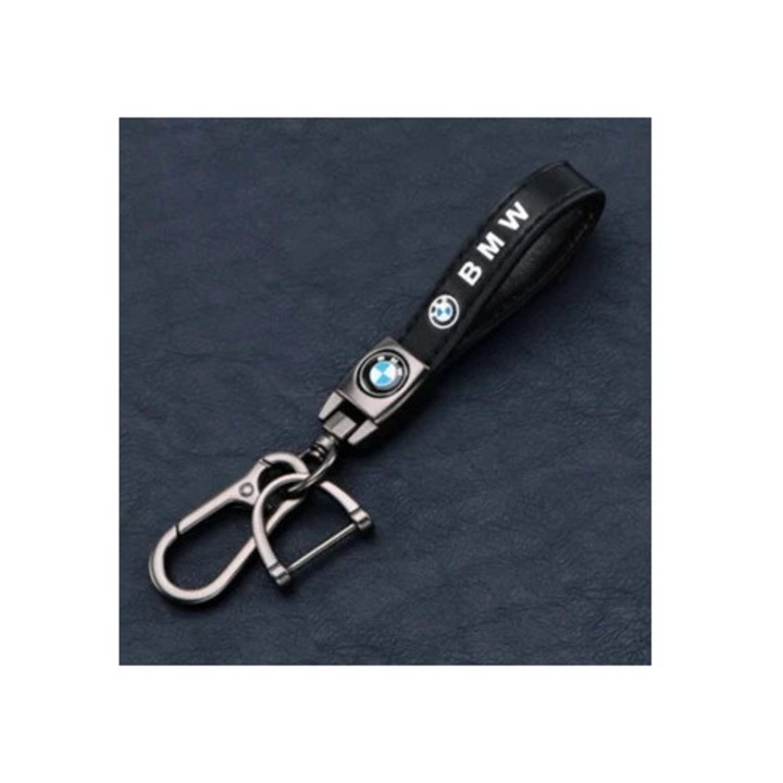 Kulcstartó 360, elegáns valódi bőr, galvanizált ötvözet, szürke, 20x6.8x4cm