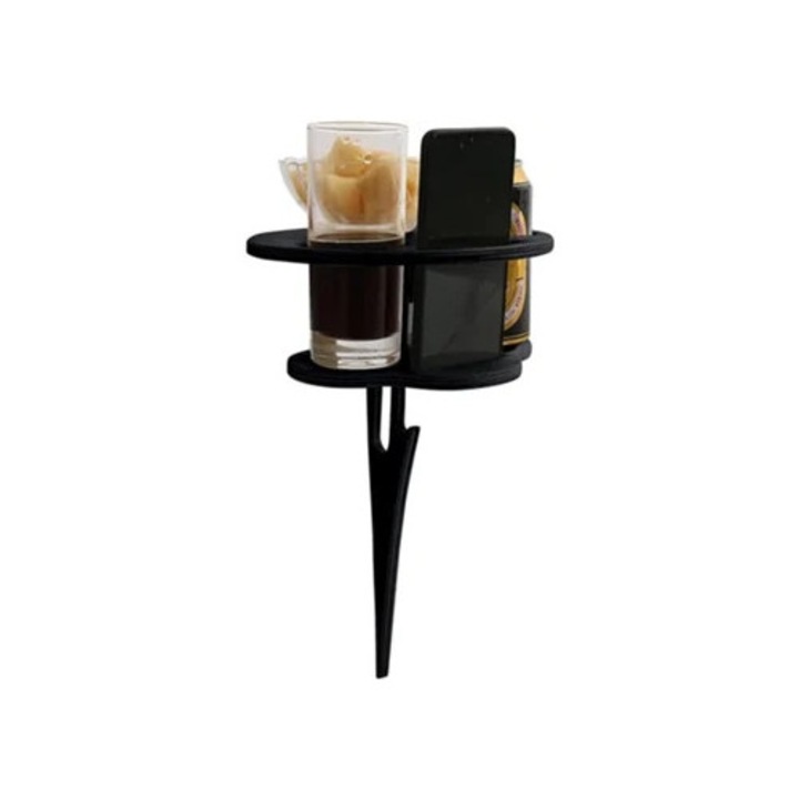 Italtartók, kompakt kültéri tartó, fa rúd, sokoldalú rögzítés, sörkedvelőknek