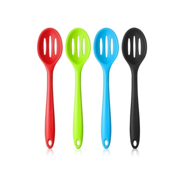Set de polonice din silicon, rezistente la caldura, non-stick, multicolor