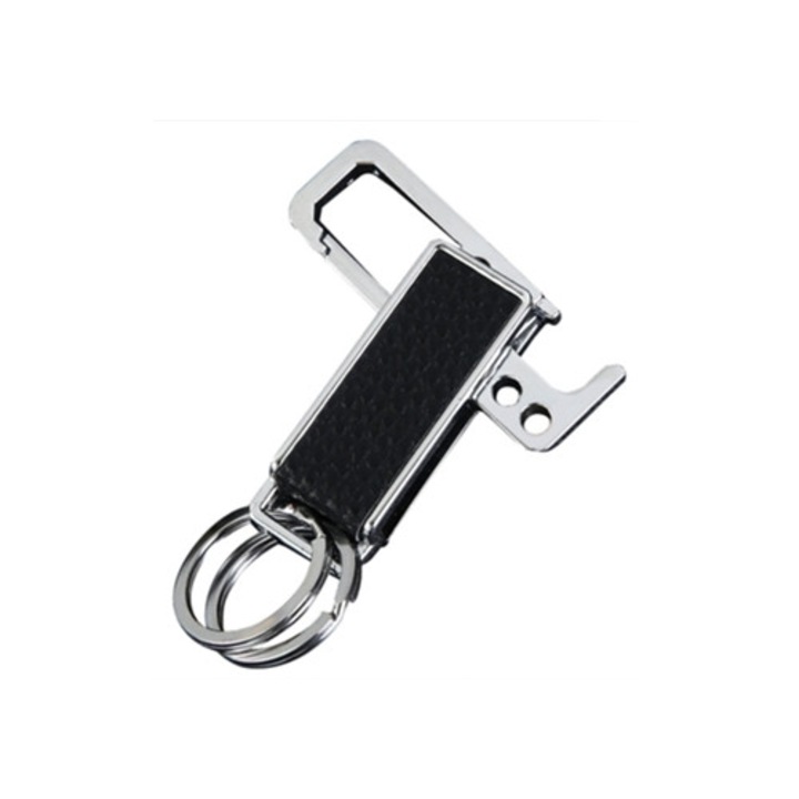 Geometrikus kulcstartó csattal, cink, kopás- és karcálló, többszínű