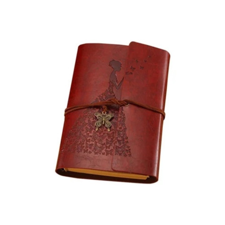 Винтидж кожен пътеписен дневник A6, празни страници с възможност за презареждане, комплект за жени