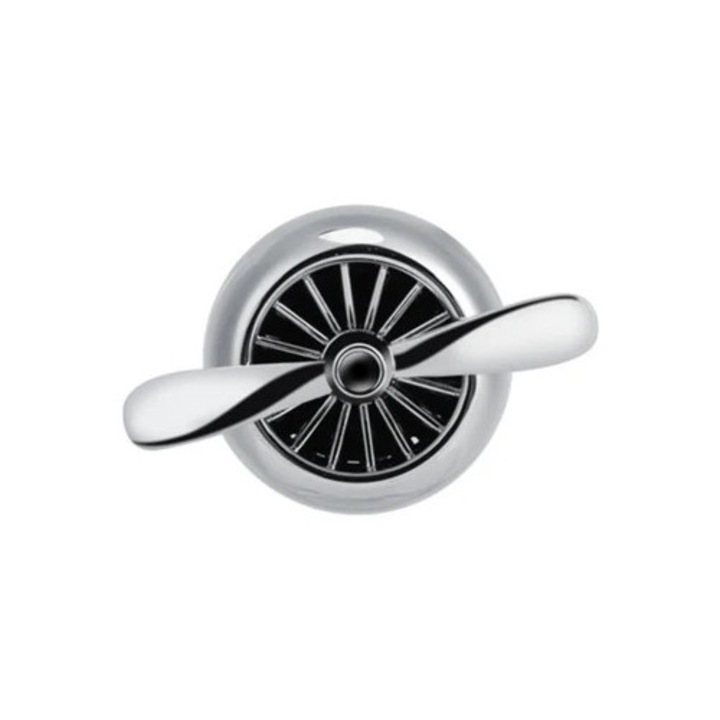 Autó illatosító, diffúzor, szellőző, propeller alakú, ezüst