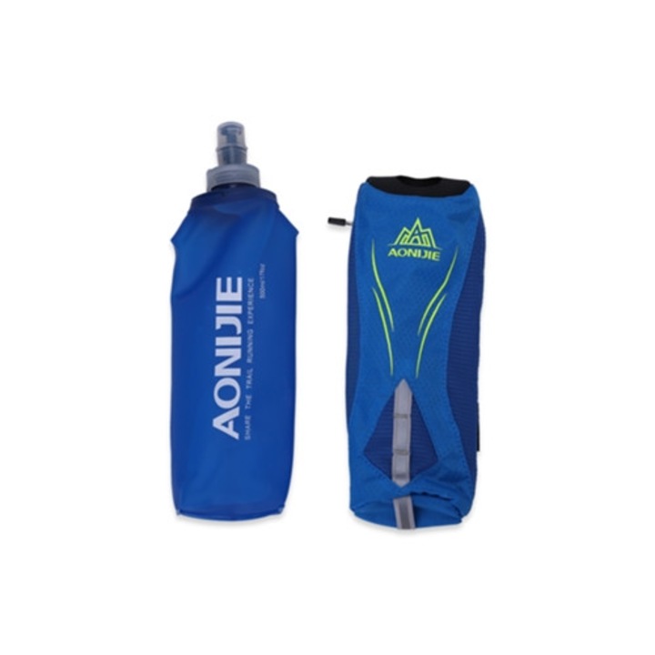 Sport kulacs, Aonijie, 500ml, kék, tokkal, vízálló