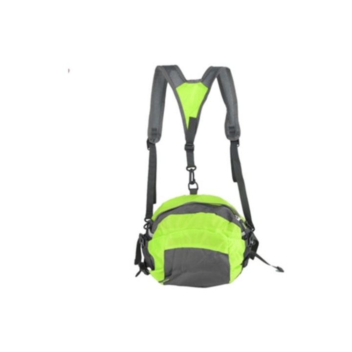 Unisex sporttáska, 8L, vízálló, szürke/zöld